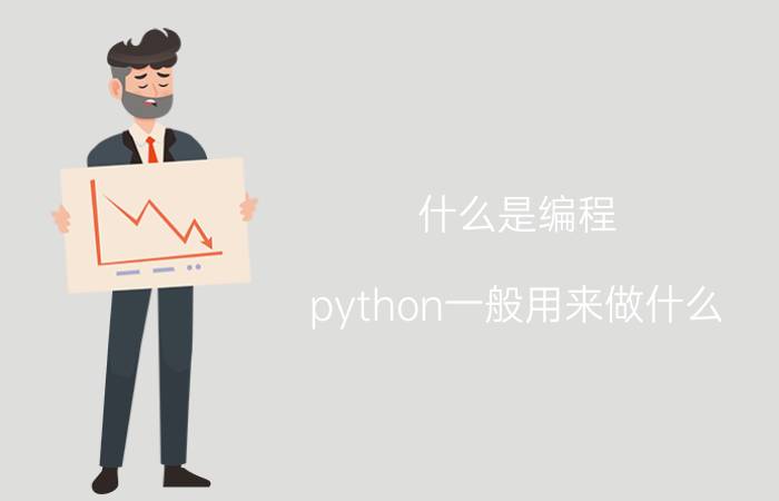 什么是编程 python一般用来做什么？